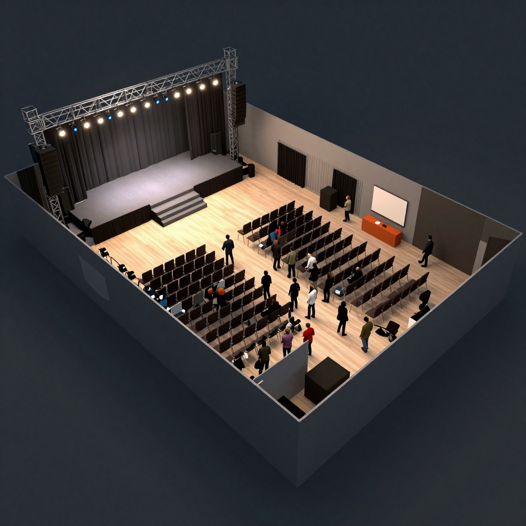 Spacer 3D dla Eventów – Nowy sposób prezentacji sali i zaplecza technicznego